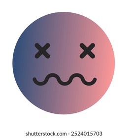 Emoji or Emoticon Gradient Art Vector