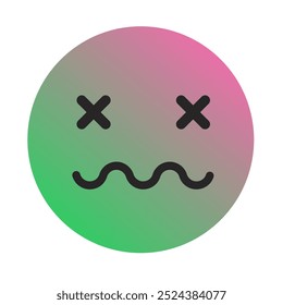 Vetor de Arte com Gradiente Emoji ou Emoticon