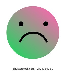 Emoji or Emoticon Gradient Art Vector