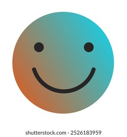 Vetor de Arte com Gradiente Emoji ou Emoticon