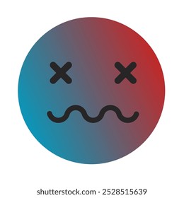 Emoji or Emoticon Gradient Art Vector