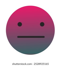 Emoji or Emoticon Gradient Art Vector