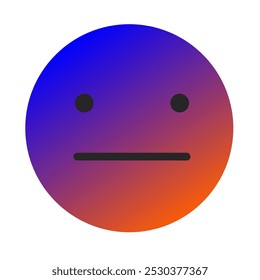 Emoji or Emoticon Gradient Art Vector