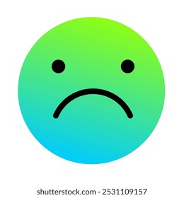 Emoji or Emoticon Gradient Art Vector
