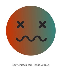 Emoji or Emoticon Gradient Art Vector