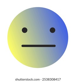 Emoji or Emoticon Gradient Art Vector