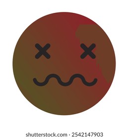 Emoji oder Emoticon Gradient Art Vector