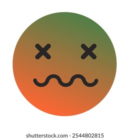 Emoji or Emoticon Gradient Art Vector