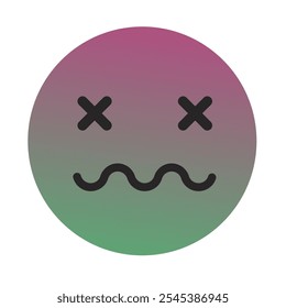 Vetor de Arte com Gradiente Emoji ou Emoticon
