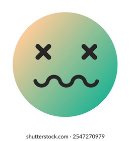 Emoji or Emoticon Gradient Art Vector