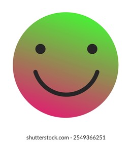 Emoji or Emoticon Gradient Art Vector