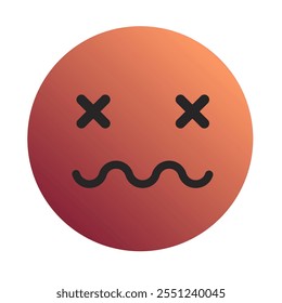 Emoji or Emoticon Gradient Art Vector