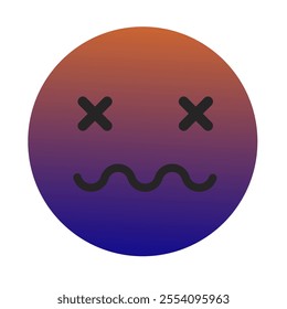 Emoji or Emoticon Gradient Art Vector