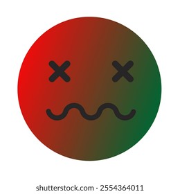 Emoji or Emoticon Gradient Art Vector