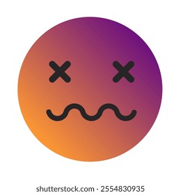 Emoji or Emoticon Gradient Art Vector