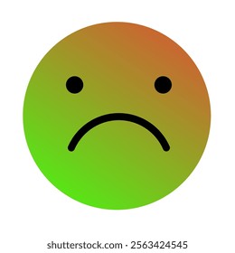 Emoji or Emoticon Gradient Art Vector
