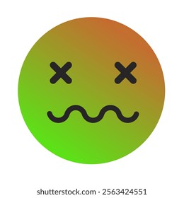 Emoji or Emoticon Gradient Art Vector