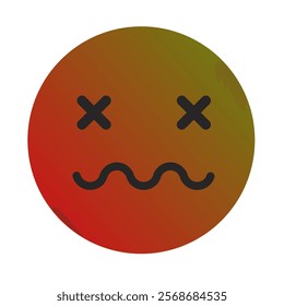 Emoji or Emoticon Gradient Art Vector