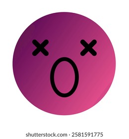 Emoji or Emoticon Gradient Art Vector