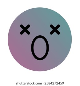 Emoji or Emoticon Gradient Art Vector