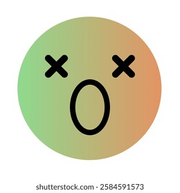 Emoji or Emoticon Gradient Art Vector