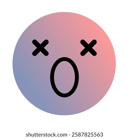 Emoji or Emoticon Gradient Art Vector