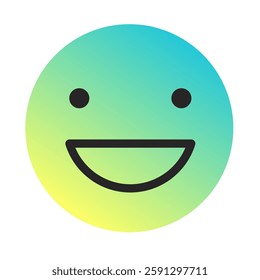 Emoji or Emoticon Gradient Art Vector
