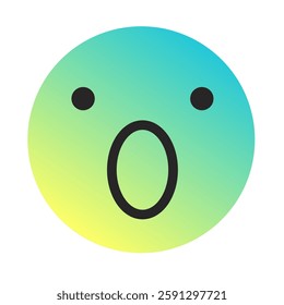 Emoji or Emoticon Gradient Art Vector