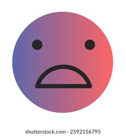 Emoji or Emoticon Gradient Art Vector