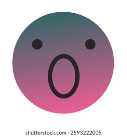 Emoji or Emoticon Gradient Art Vector