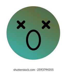 Emoji or Emoticon Gradient Art Vector