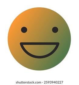 Emoji or Emoticon Gradient Art Vector