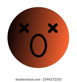 Emoji or Emoticon Gradient Art Vector