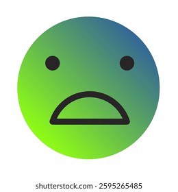 Emoji or Emoticon Gradient Art Vector