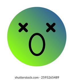 Emoji or Emoticon Gradient Art Vector