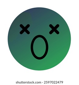 Emoji or Emoticon Gradient Art Vector