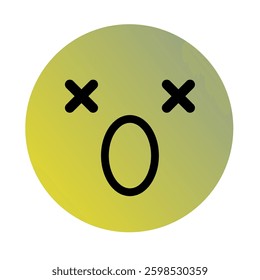 Emoji or Emoticon Gradient Art Vector
