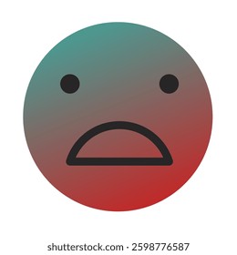 Emoji or Emoticon Gradient Art Vector
