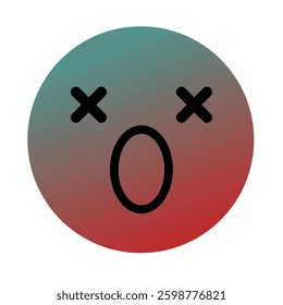 Emoji or Emoticon Gradient Art Vector