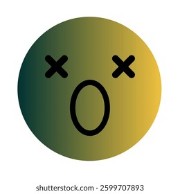 Emoji or Emoticon Gradient Art Vector