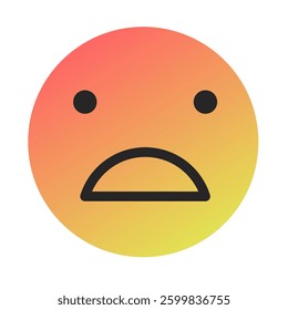 Emoji or Emoticon Gradient Art Vector