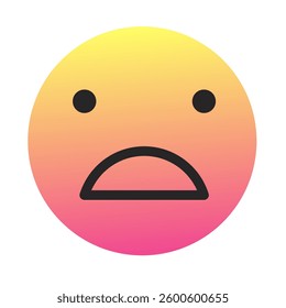 Emoji or Emoticon Gradient Art Vector