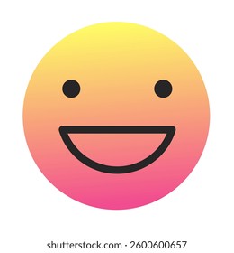 Emoji or Emoticon Gradient Art Vector