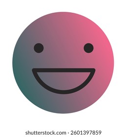 Emoji or Emoticon Gradient Art Vector
