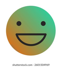 Emoji or Emoticon Gradient Art Vector