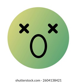 Emoji or Emoticon Gradient Art Vector
