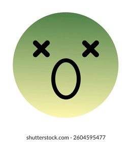 Emoji or Emoticon Gradient Art Vector