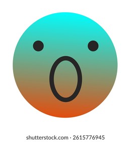 Emoji or Emoticon Gradient Art Vector