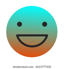 Emoji or Emoticon Gradient Art Vector