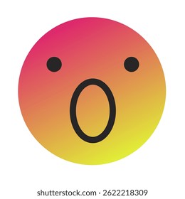 Emoji or Emoticon Gradient Art Vector